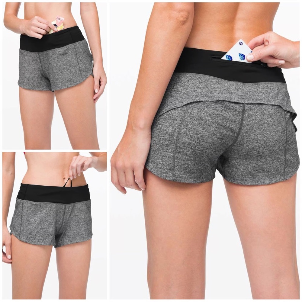 SOLD Lululemon Gray Heather Speed Up Shorts